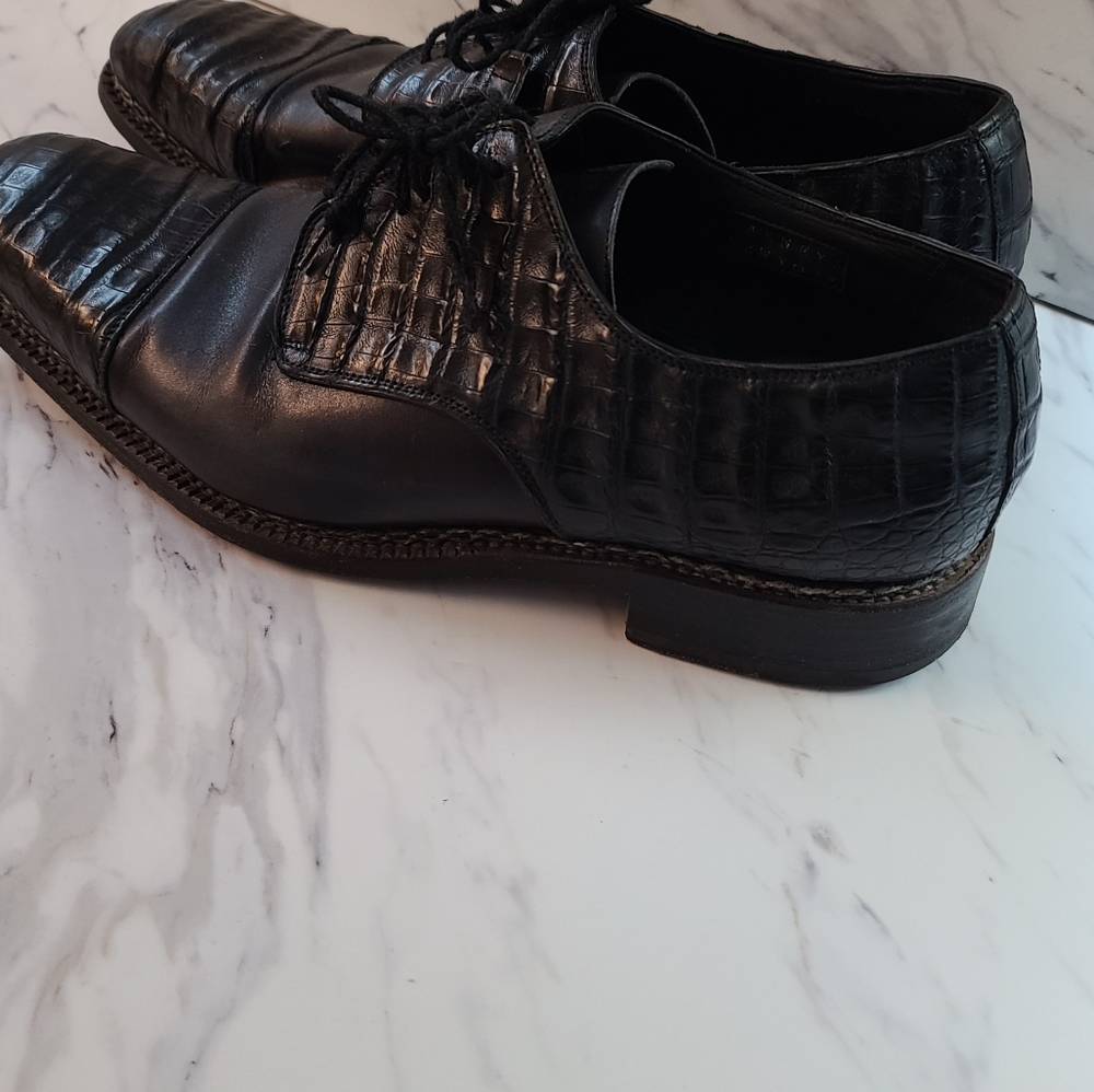 Mens shoes aligator skin black  ssz 10